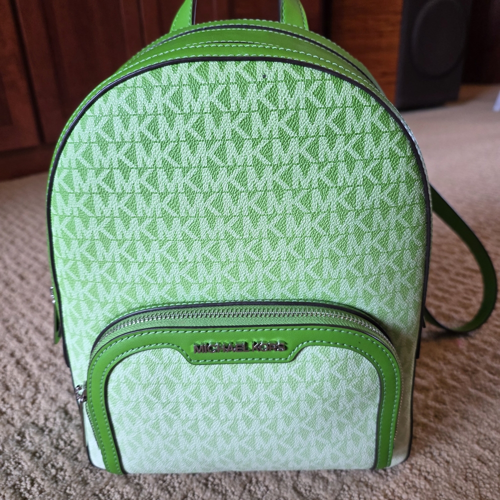MICHAEL Michael Kors Light Green Monogram Backpack